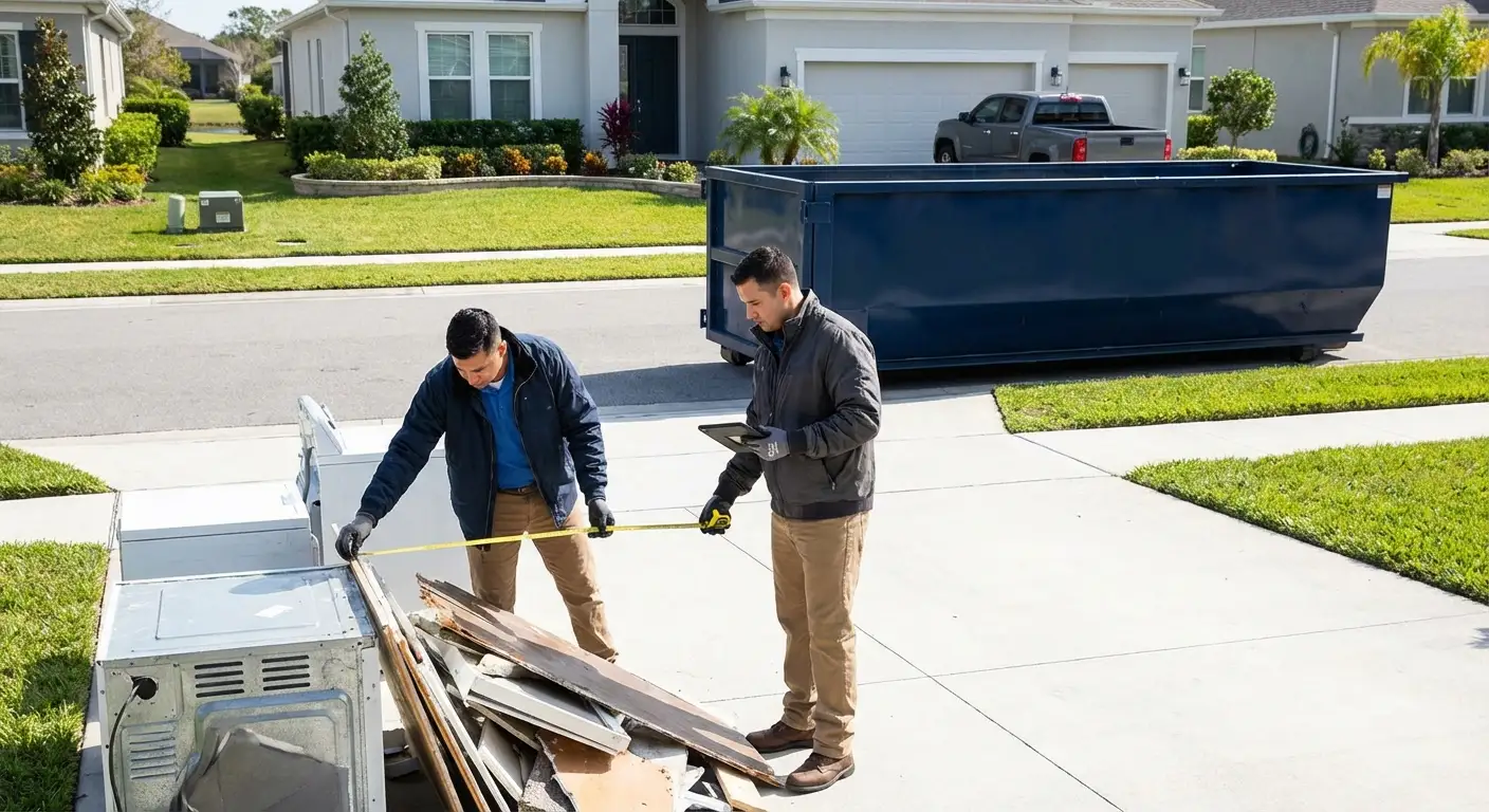 Concrete dumpster rental delivery truck in Belton, TX
